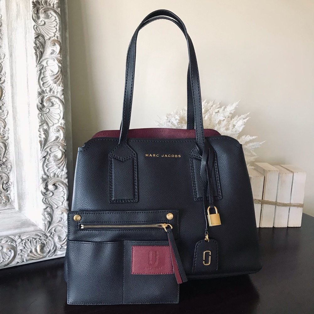 Marc Jacobs Leather Shoulder Bag Lock And Clochette, Removable Leather Pouch